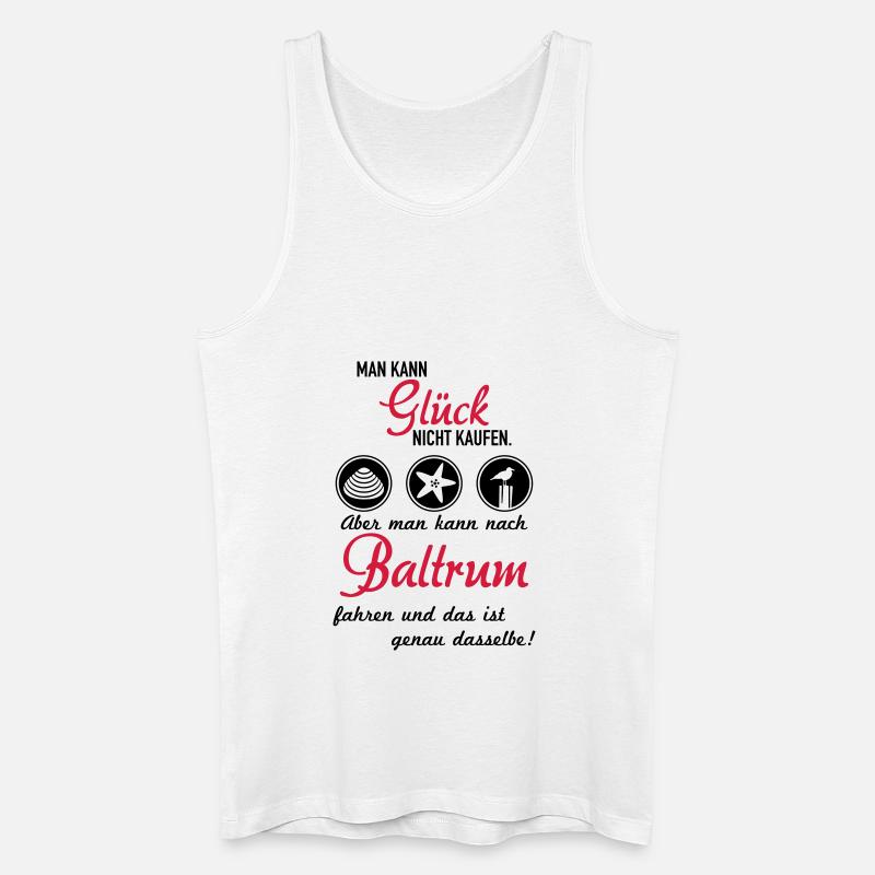 Glück Baltrum - Männer Bio Tank Top - Weiß