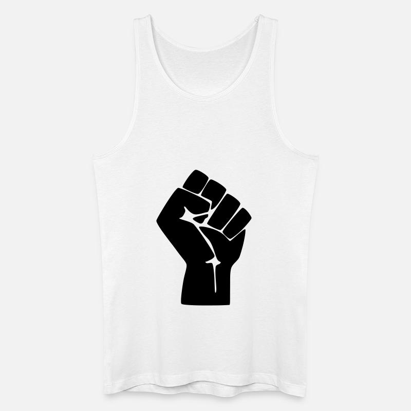 Faust Protest Widerstand - Männer Bio Tank Top - Weiß