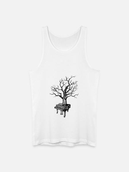piano - Men’s Organic Tank Top - white