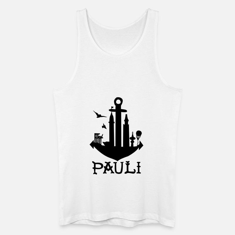 Anker_Pauli - Männer Bio Tank Top - Weiß