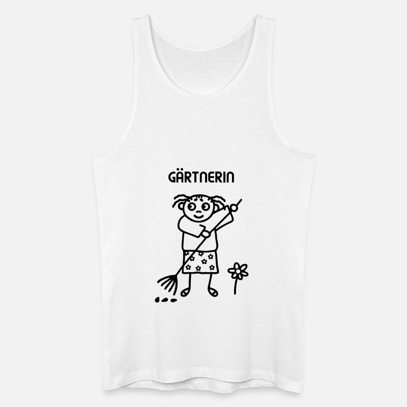 Gärtnerin Gartenarbeit - Männer Bio Tank Top - Weiß