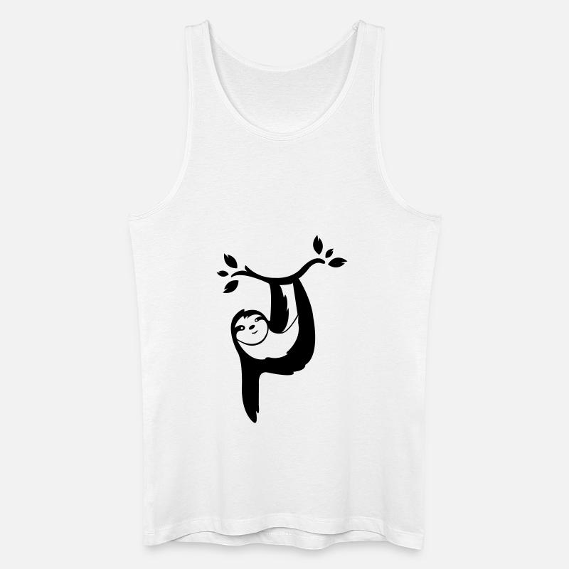 faultier_01 - Männer Bio Tank Top - Weiß