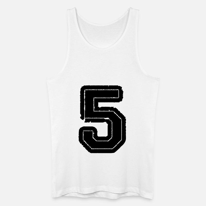 5 - Männer Bio Tank Top - Weiß