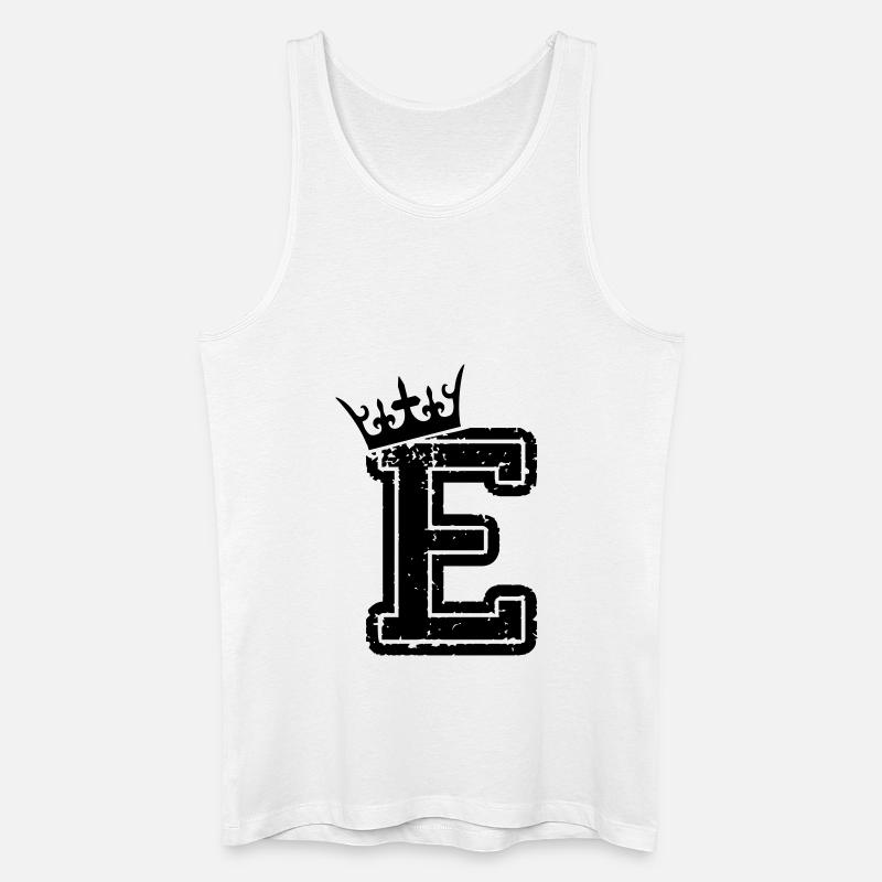 buchstabe_e_king - Männer Bio Tank Top - Weiß