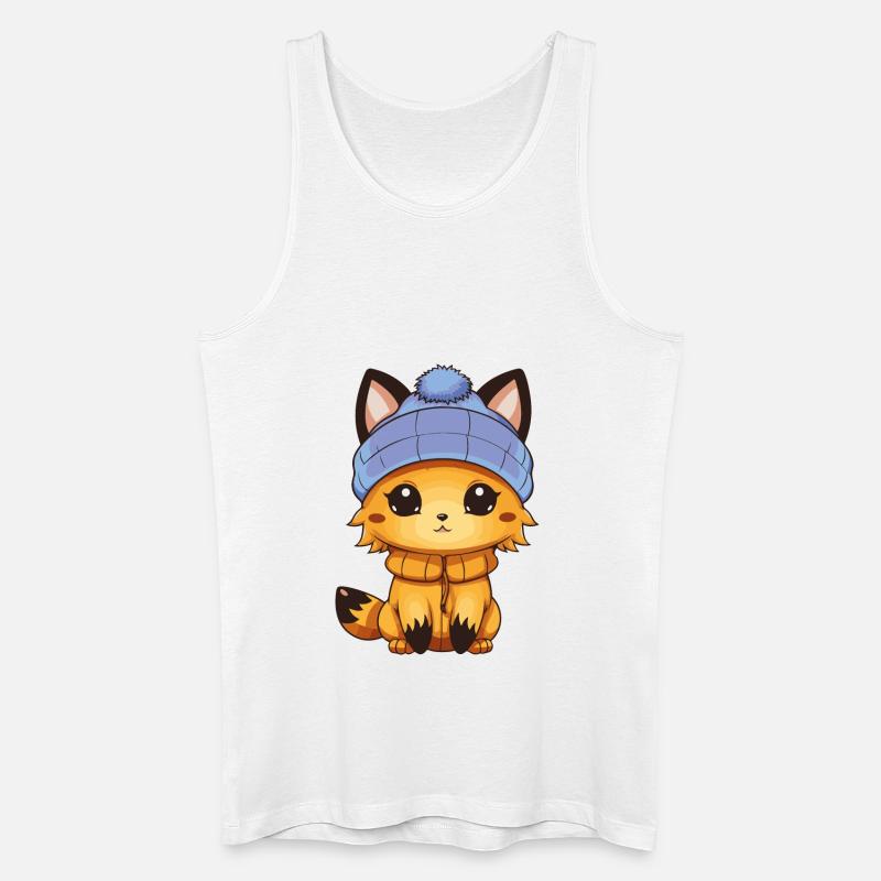 Fuchs Comic - Männer Bio Tank Top - Weiß