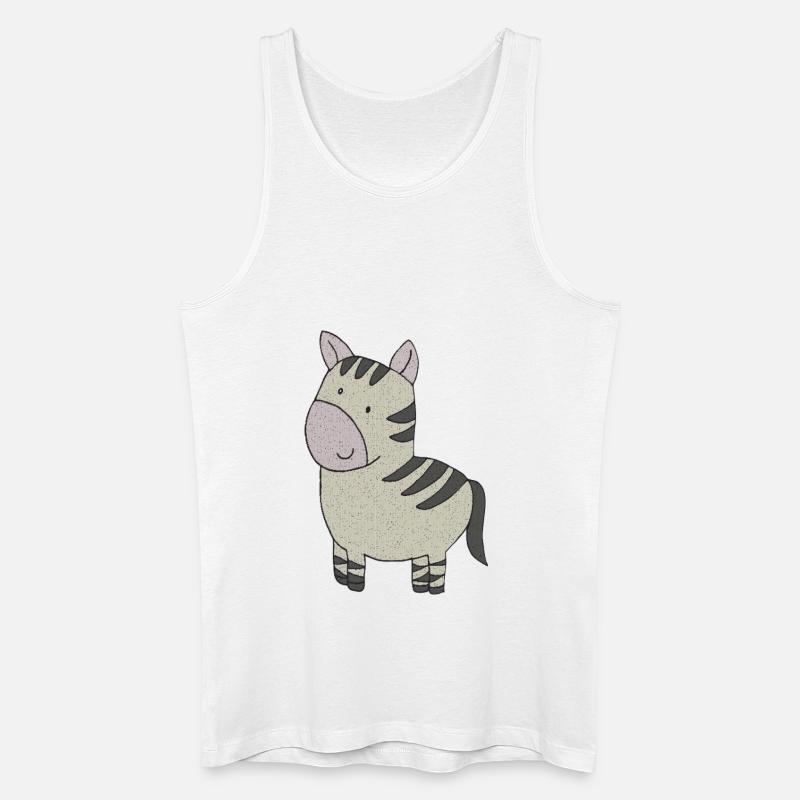 zebra stoff - Männer Bio Tank Top - Weiß