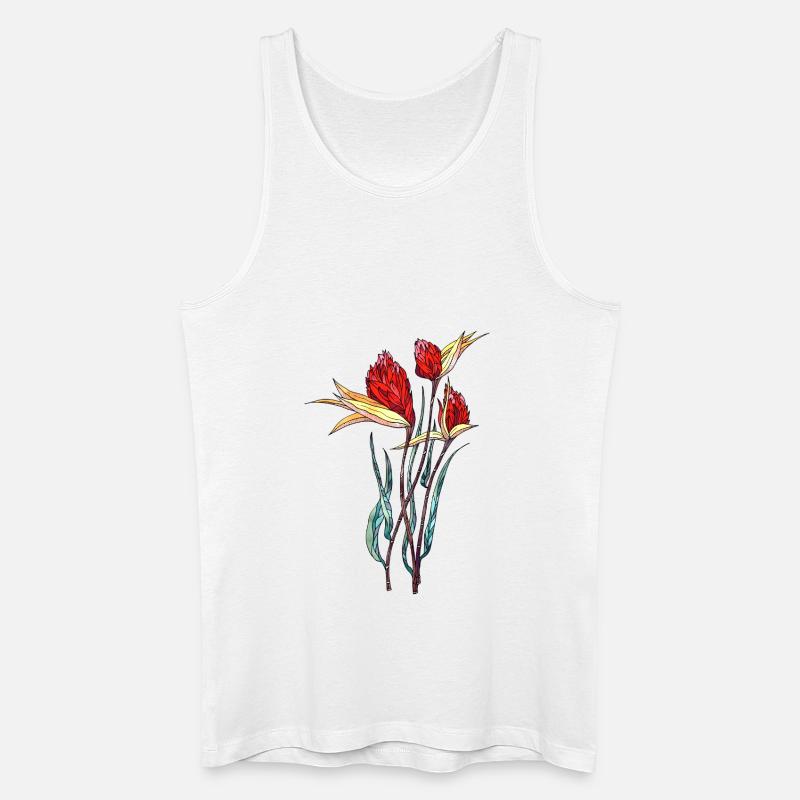 Blumen - Männer Bio Tank Top - Weiß