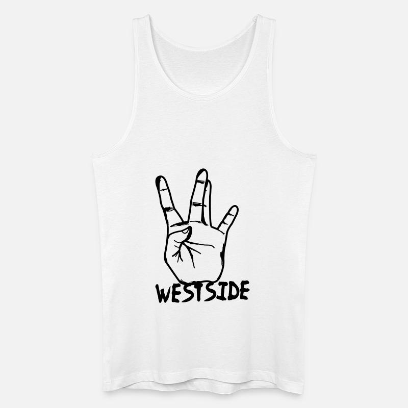 westcoast hand - Männer Bio Tank Top - Weiß