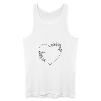 Cadre Coeur - Débardeur bio Homme - blanc - Devant