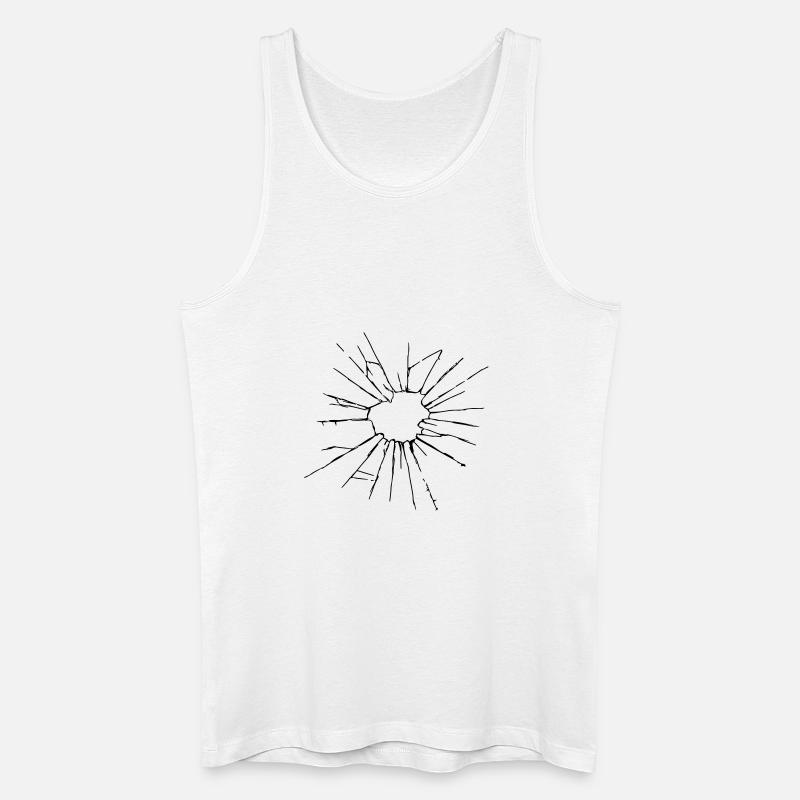 Gebrochenes Glas - Männer Bio Tank Top - Weiß