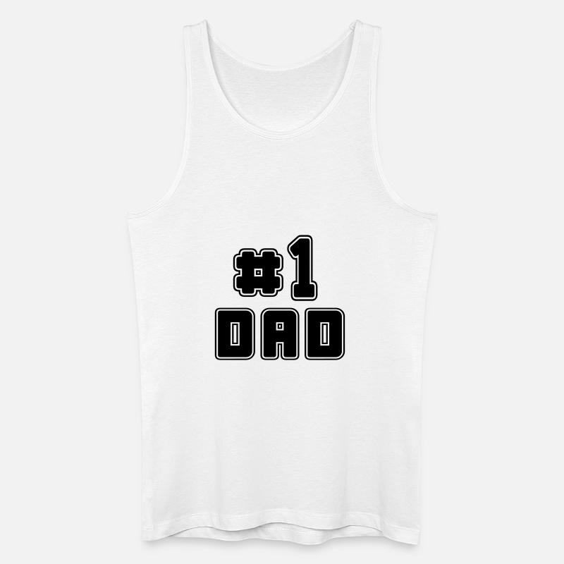 No 1 Dad - Männer Bio Tank Top - Weiß