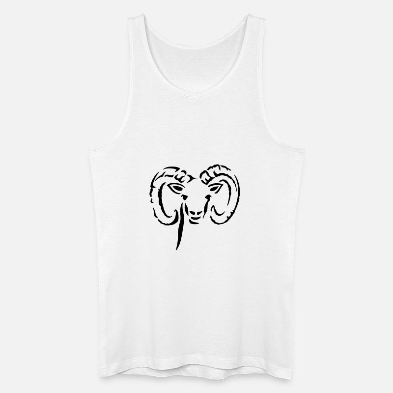 Widder - Männer Bio Tank Top - Weiß