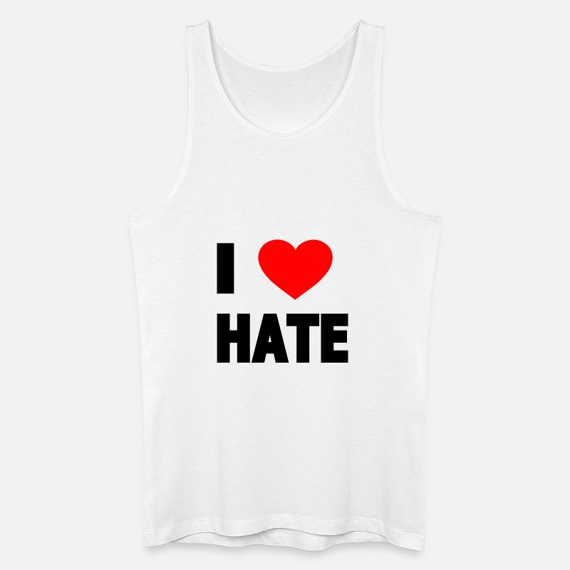 I love hate - Men’s Organic Tank Top - white