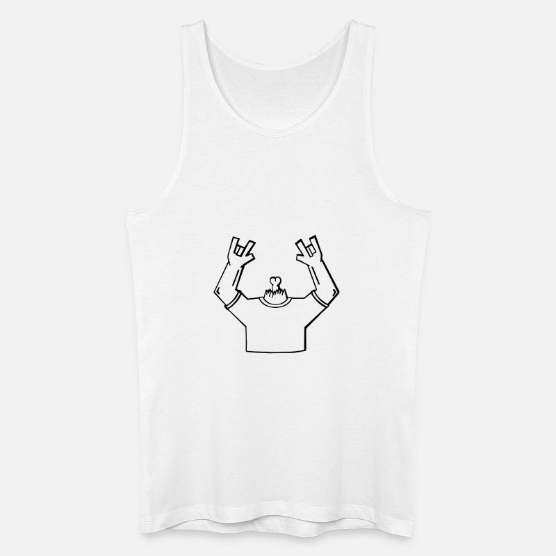 Headless Geschenk Geschenkidee - Männer Bio Tank Top - Weiß