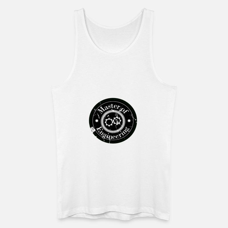 Master of Engineering Logo Patch - Männer Bio Tank Top - Weiß