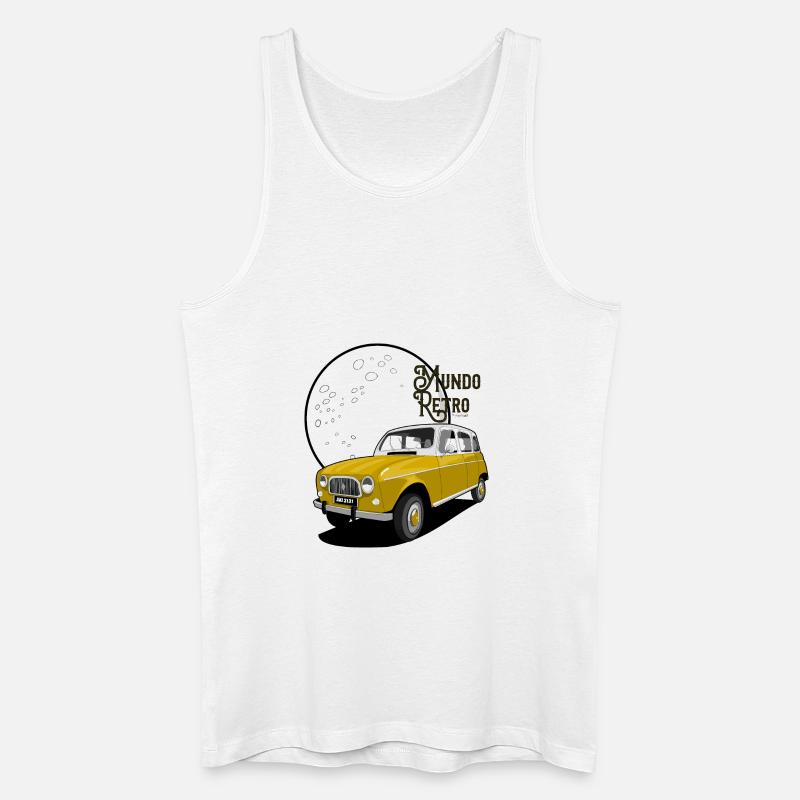Retro Welt - Männer Bio Tank Top - Weiß