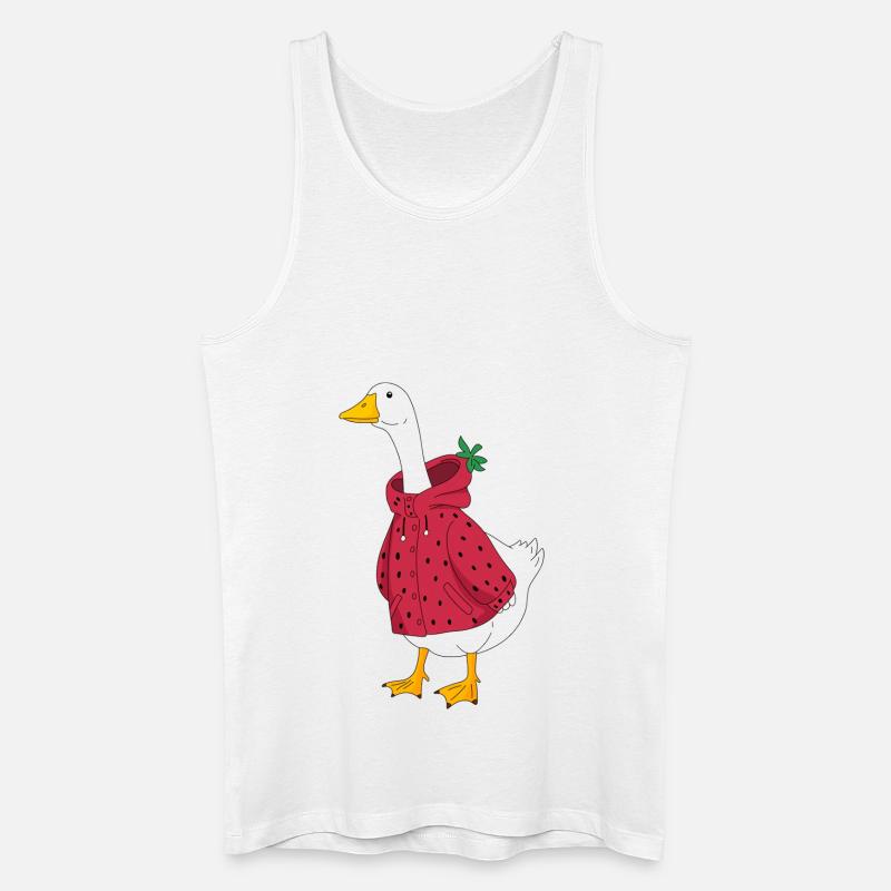 Gans im anzug - Männer Bio Tank Top - Weiß