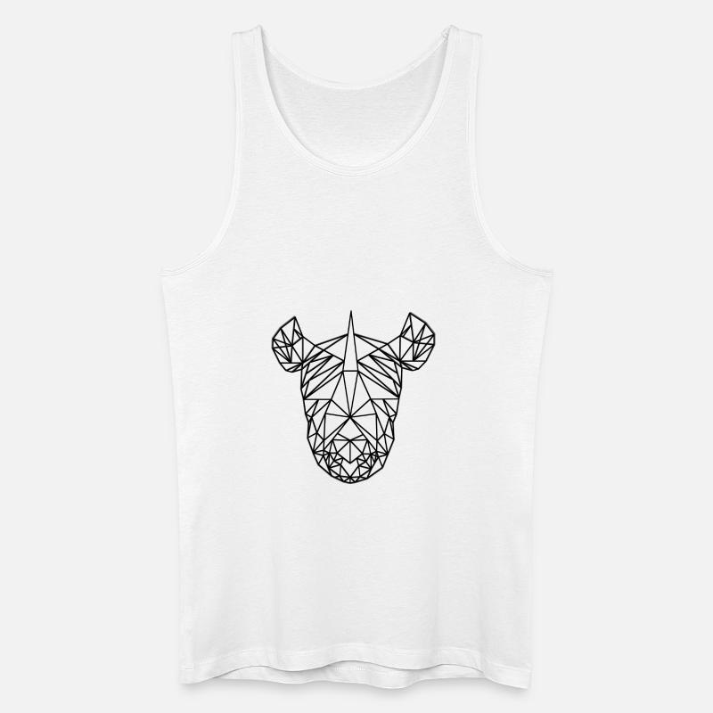 Rhino LowPoly Black & White - Männer Bio Tank Top - Weiß