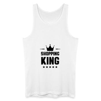 Shopping King - Männer Bio Tank Top - Weiß - Vorne