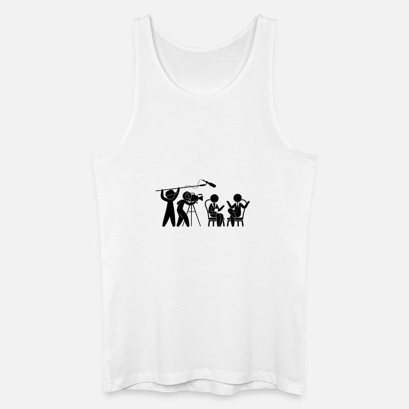 Fernsehen Studio Talkshow - Männer Bio Tank Top - Weiß