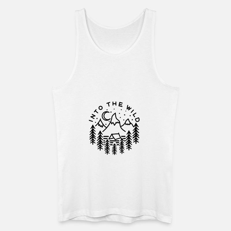 Into the wild - Männer Bio Tank Top - Weiß