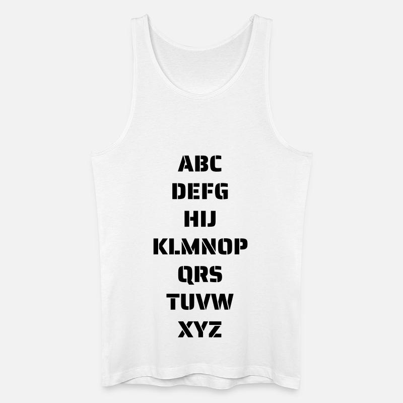 Das Alphabet - Männer Bio Tank Top - Weiß