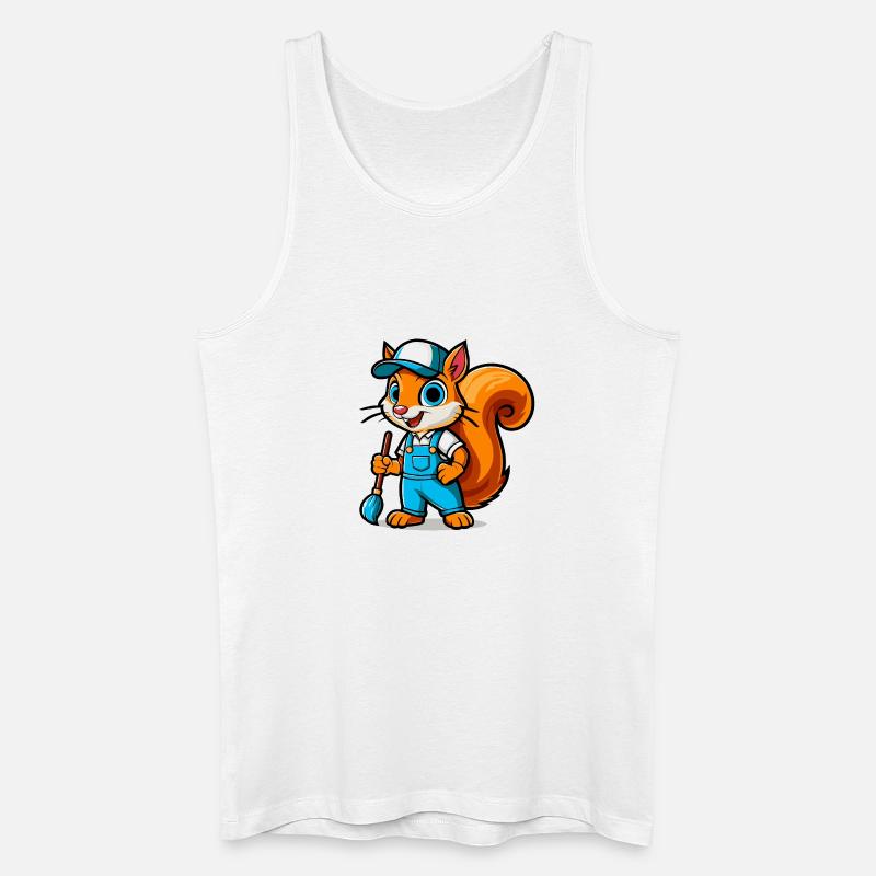 Eichhoernchen Maler - Männer Bio Tank Top - Weiß