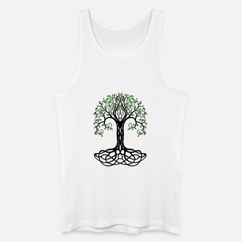 Baum des Lebens - Männer Bio Tank Top - Weiß