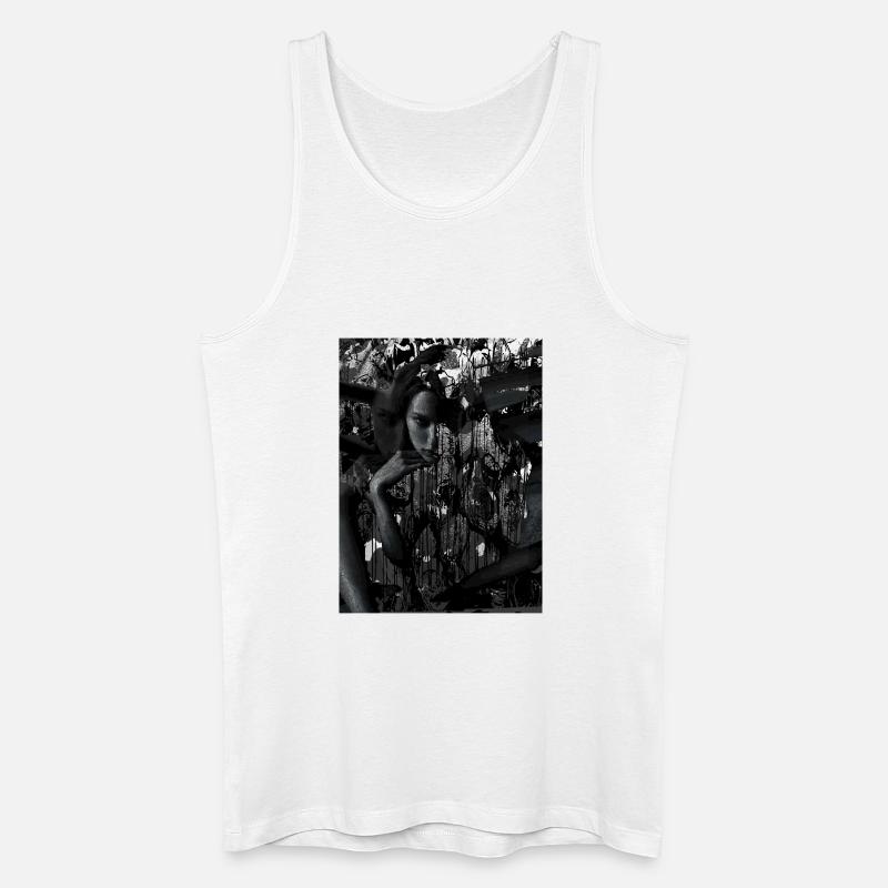 Ich sehe dich - Männer Bio Tank Top - Weiß