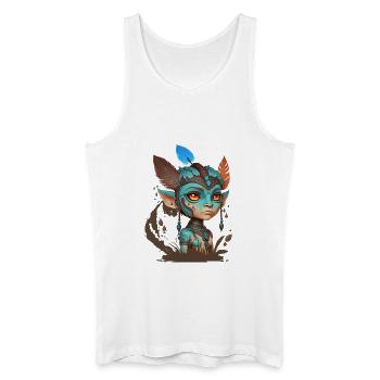 Blaue Maske der Waldgeister – Avatar - Männer Bio Tank Top - Weiß - Vorne