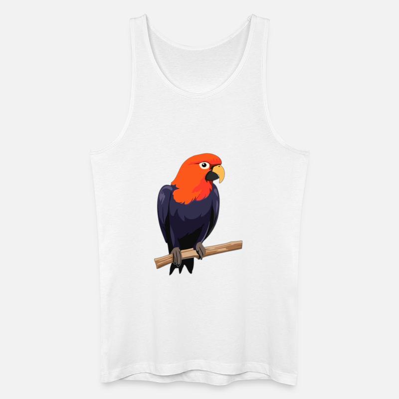Papagei Vogel - Männer Bio Tank Top - Weiß