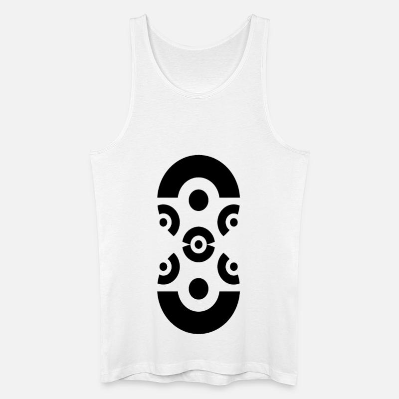 8 - Männer Bio Tank Top - Weiß