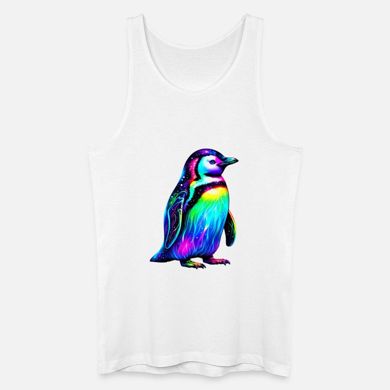Pinguin - Männer Bio Tank Top - Weiß