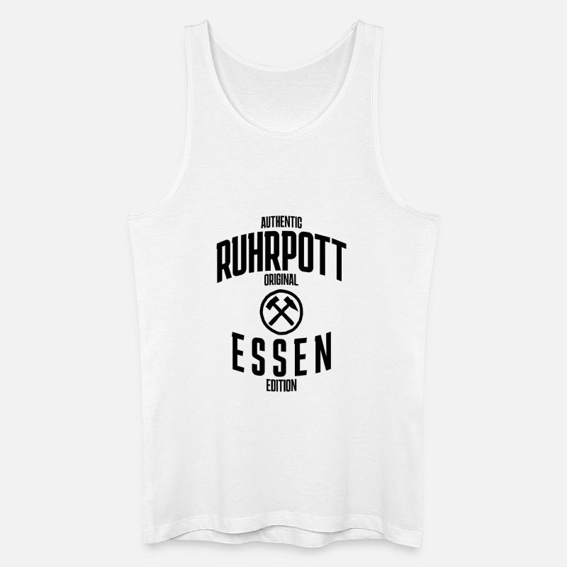 Authentic Ruhrgebiet original Essen edition - Männer Bio Tank Top - Weiß