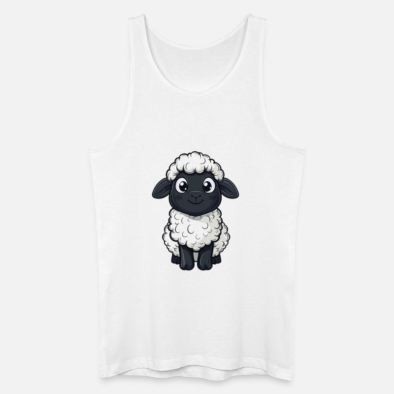 süßes schwarzes Schaaf :) - Männer Bio Tank Top - Weiß
