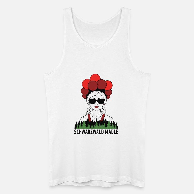 Schwarzwald Mädle - badisches Sprichwort - Männer Bio Tank Top - Weiß