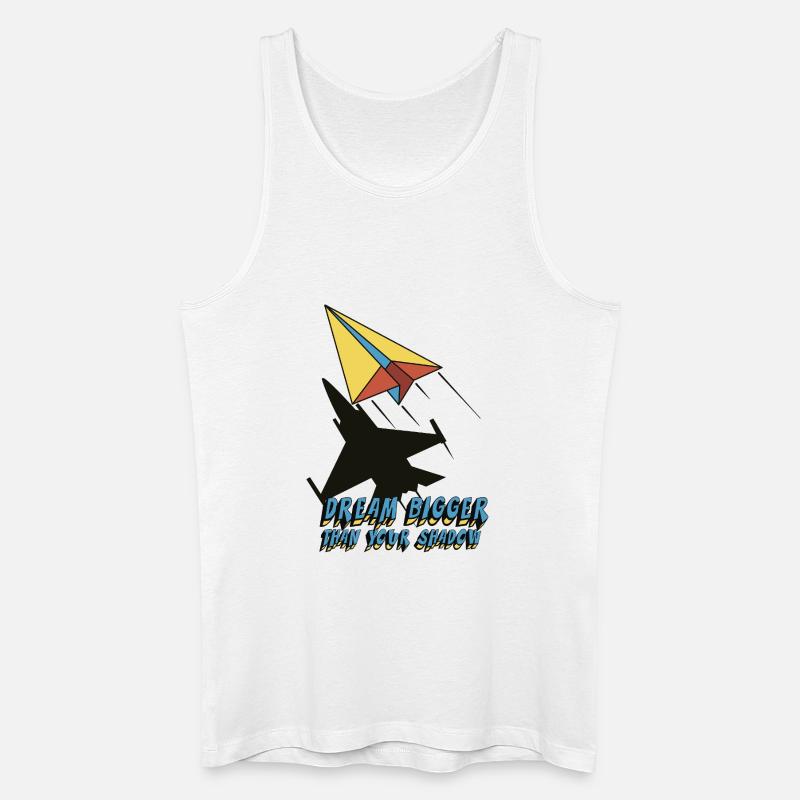 Dream bigger than your shadow - Männer Bio Tank Top - Weiß