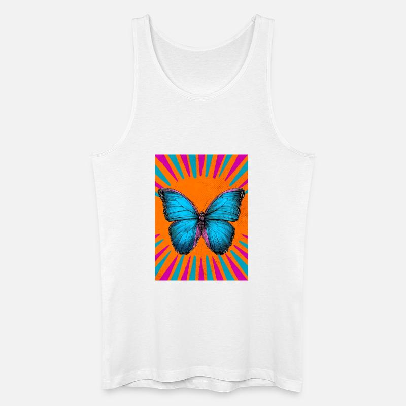 Schmetterling - Männer Bio Tank Top - Weiß