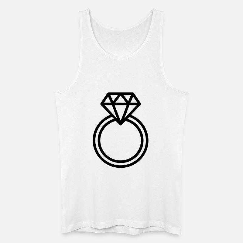 Ehering, - Männer Bio Tank Top - Weiß