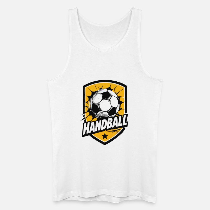 Handball Shield Explosion - Männer Bio Tank Top - Weiß