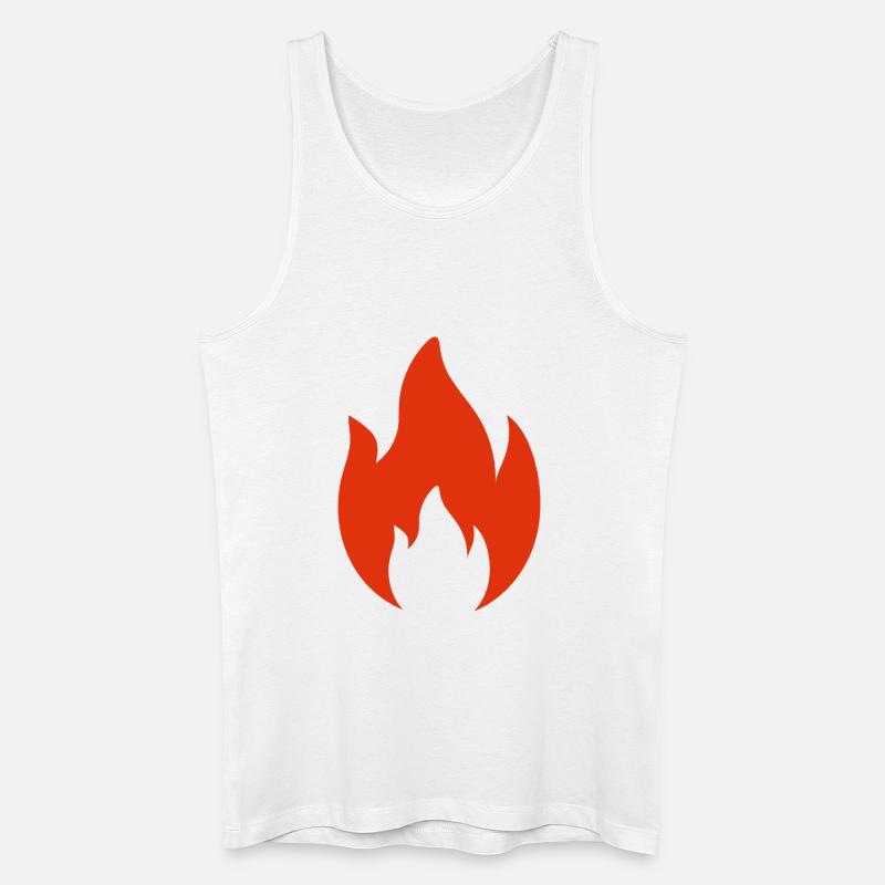 Flamme - Männer Bio Tank Top - Weiß