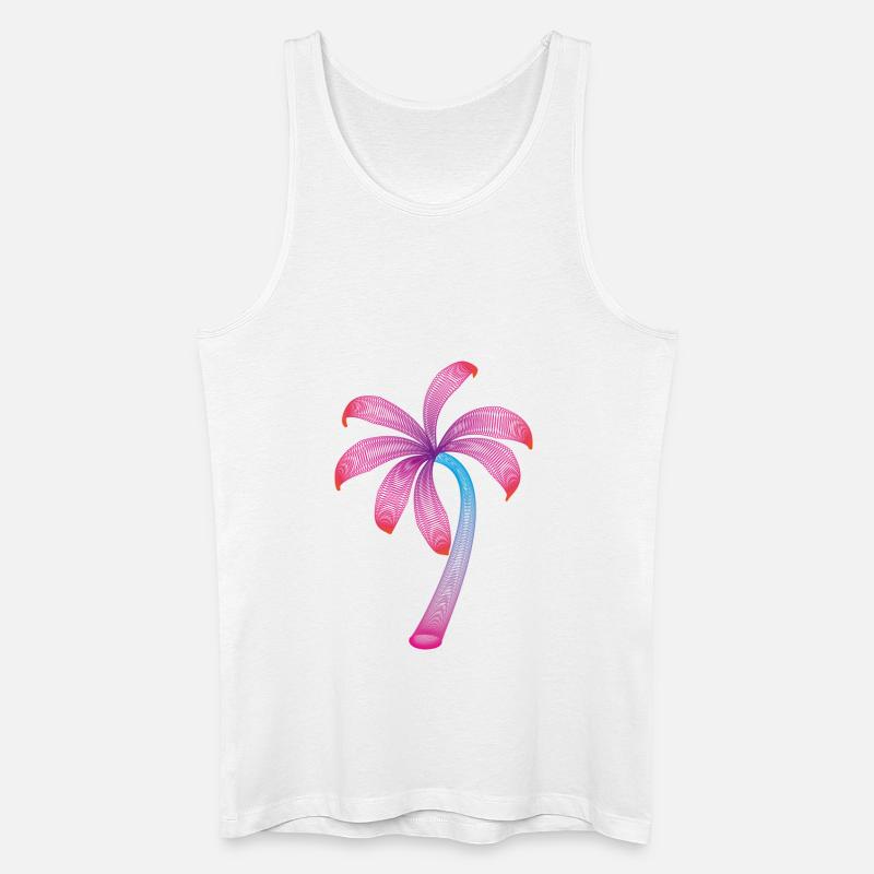Palme - Männer Bio Tank Top - Weiß