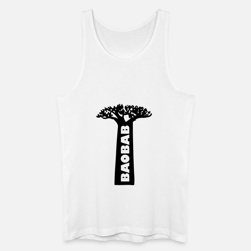 Baobab blak - Männer Bio Tank Top - Weiß