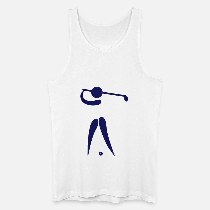 Golf - Männer Bio Tank Top - Weiß