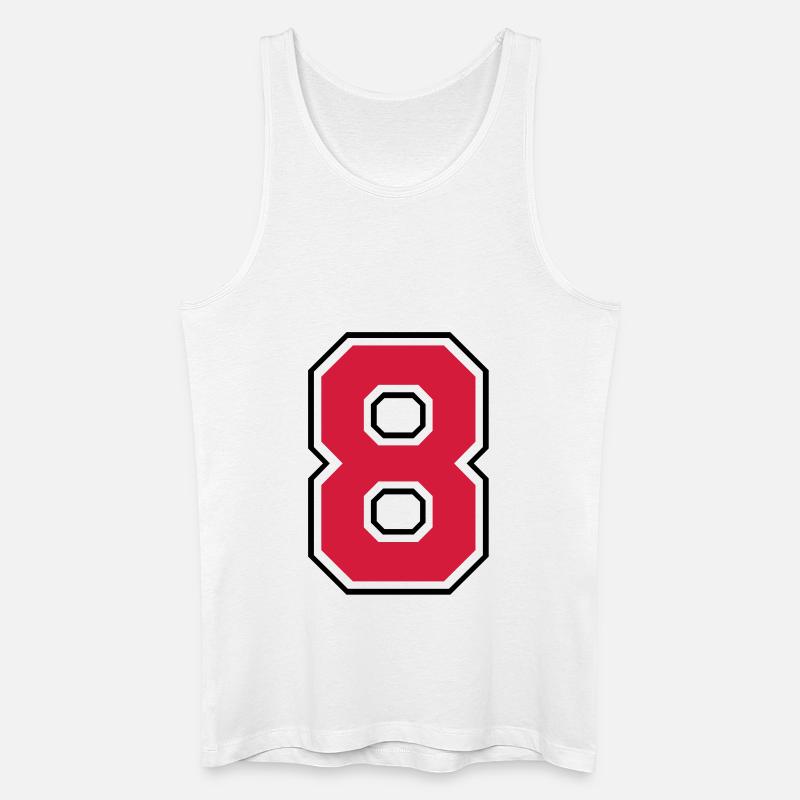 8__f2 - Männer Bio Tank Top - Weiß