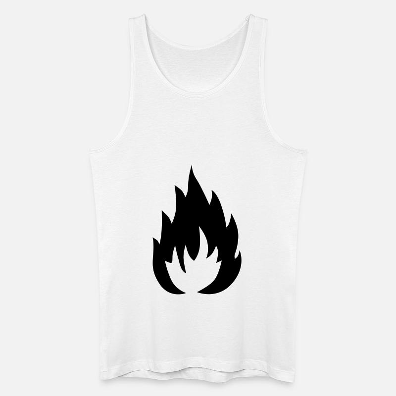 Flamme - Männer Bio Tank Top - Weiß
