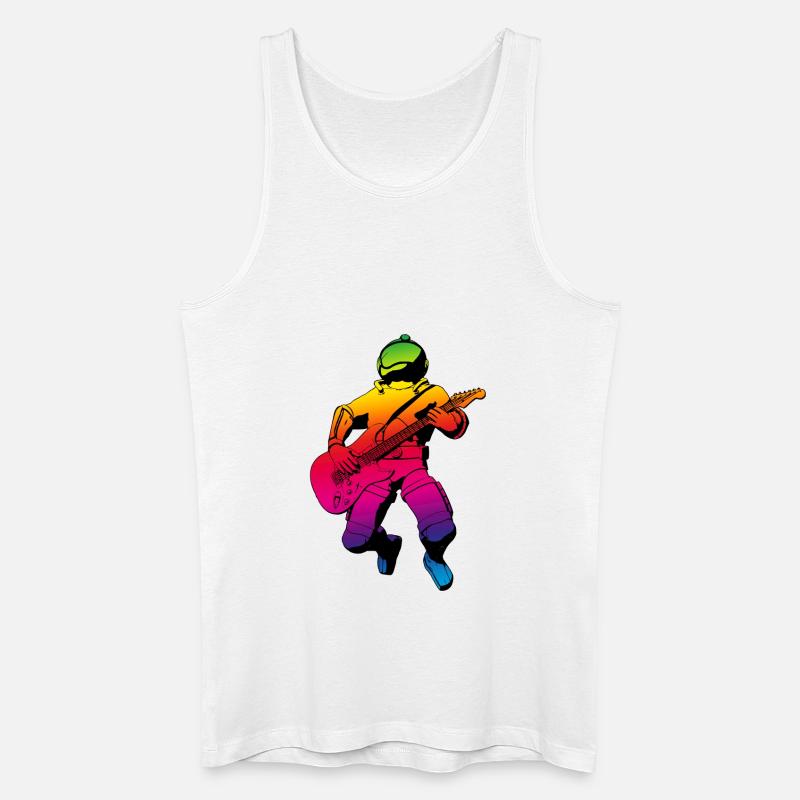 Space Guitar Hero 2 - Männer Bio Tank Top - Weiß