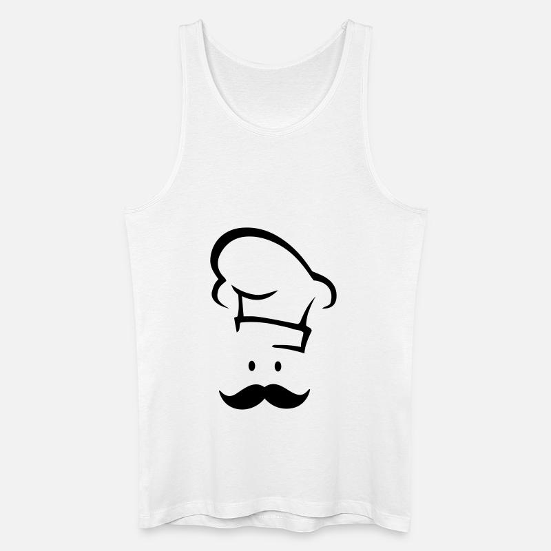 Cook Face - Männer Bio Tank Top - Weiß