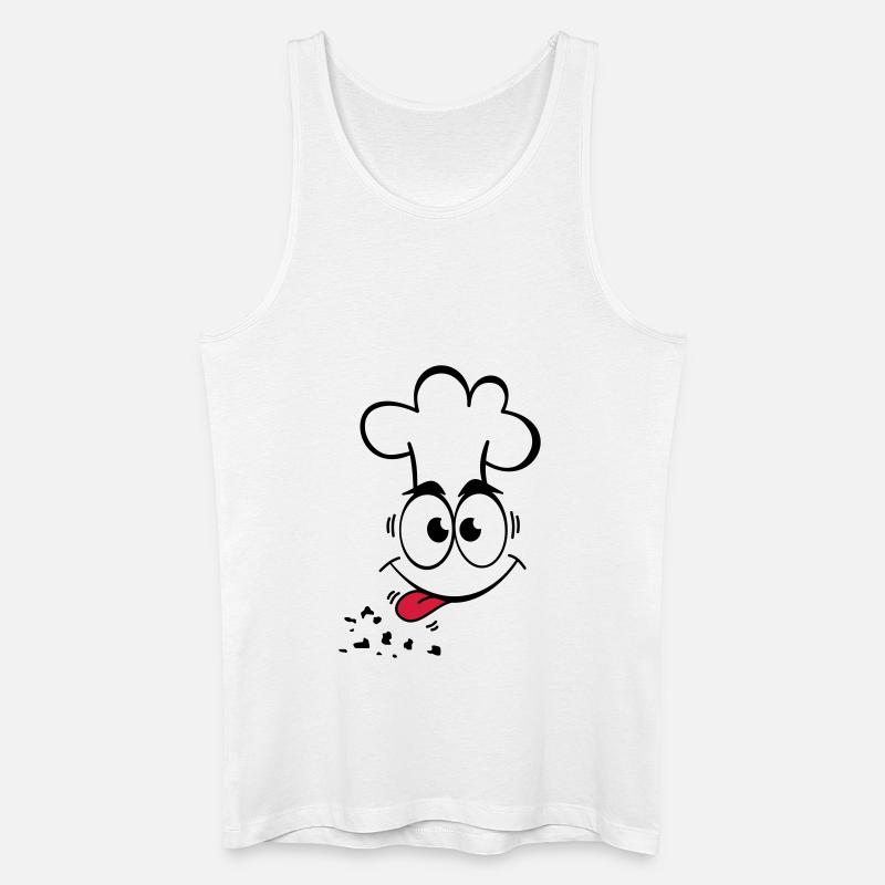 Gesicht Koch 3 - Männer Bio Tank Top - Weiß