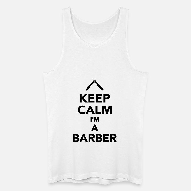 Barbier - Männer Bio Tank Top - Weiß